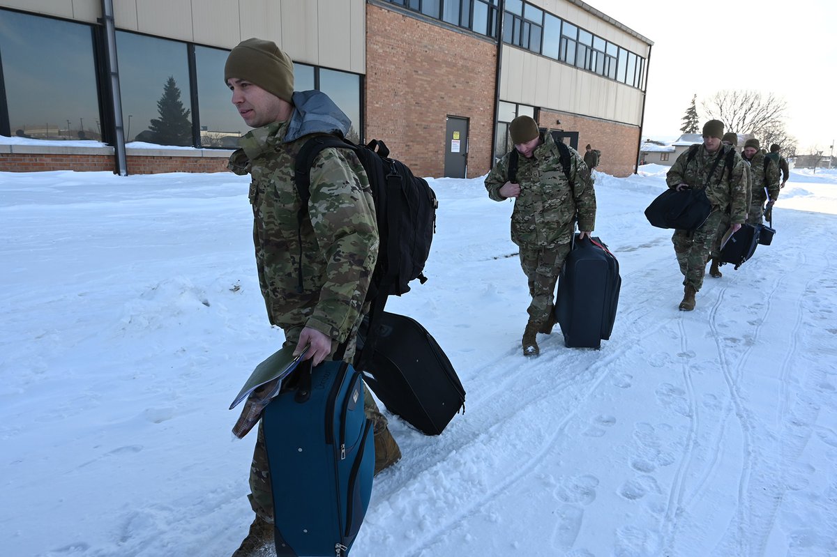 NDNationalGuard's tweet photo. Aircraft full of cargo and @NDAirGuard members departed from Fargo the past week to support Exercise Southern Strike 20 at the Gulfport CRTC in Mississippi. #SSTK20 is a total force, multi-service training exercise that emphasizes air-to-air, air-to-ground and special operations. https://t.co/R3DVCEbnPm