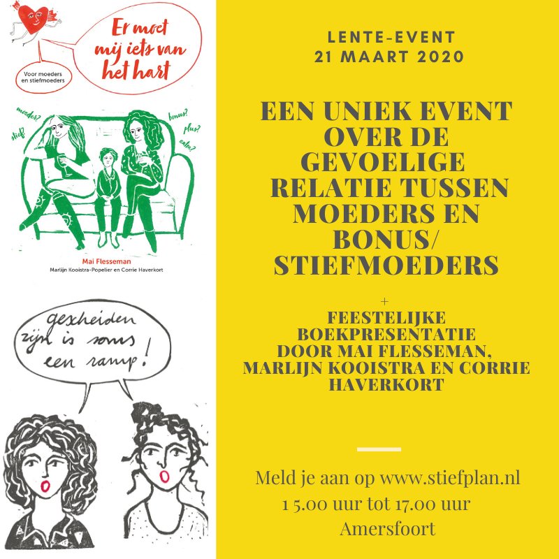 Jaaa! *Nieuw* ons #beeldboek over de relatie tussen moeders en stief/bonusmoeders! Met prachtige illustraties gemaakt door <a href="/maiflesseman/">Mai</a>. Verschijnt op de eerste lentedag met een mini- inhoudelijk event met aansluitend boekpresentatie. Wees welkom! stiefplan.nl/nieuw-beeldboe…