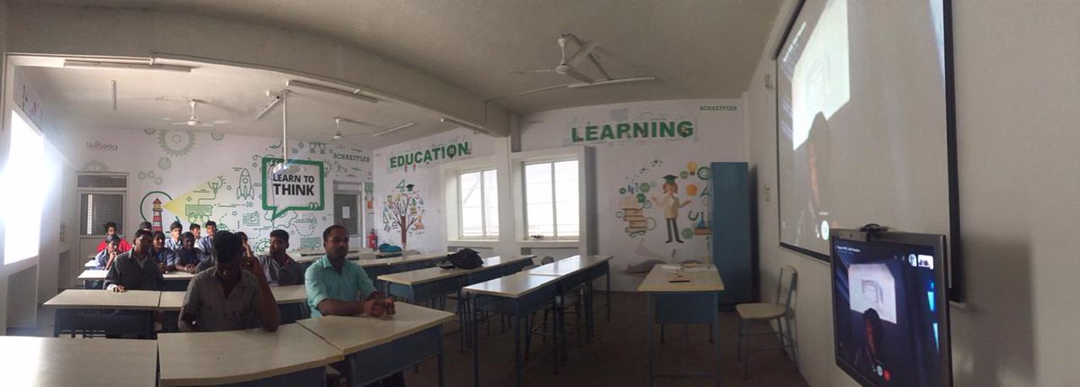 Skillsonics's tweet photo. Apprentices #STEP Center in Tamil Nadu, India and technical #drafter class in the vocational education and training School Winterthur #bbw, Switzerland presented to each other types of view in drawing, followed by enthusiastic discussion #SkillSonics #exchange https://t.co/J56hy8P7gF