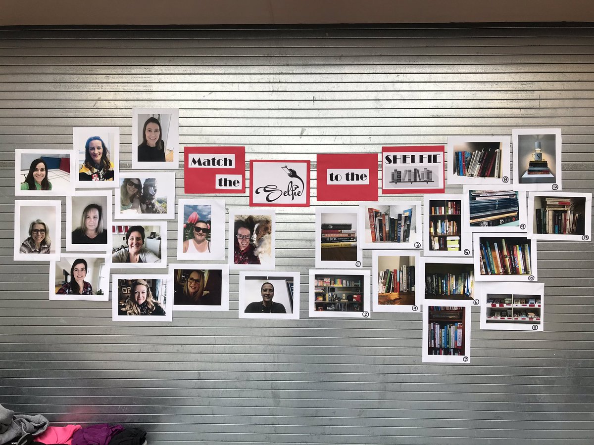 LancasterPSLDSB's tweet photo. Kicking off Literacy Week with a game of “Match the Selfie to the Shelfie”! Head to the main foyer to see if you can match staff to their book interests! #LancasterReads #literacy https://t.co/gvOmo0tdRq