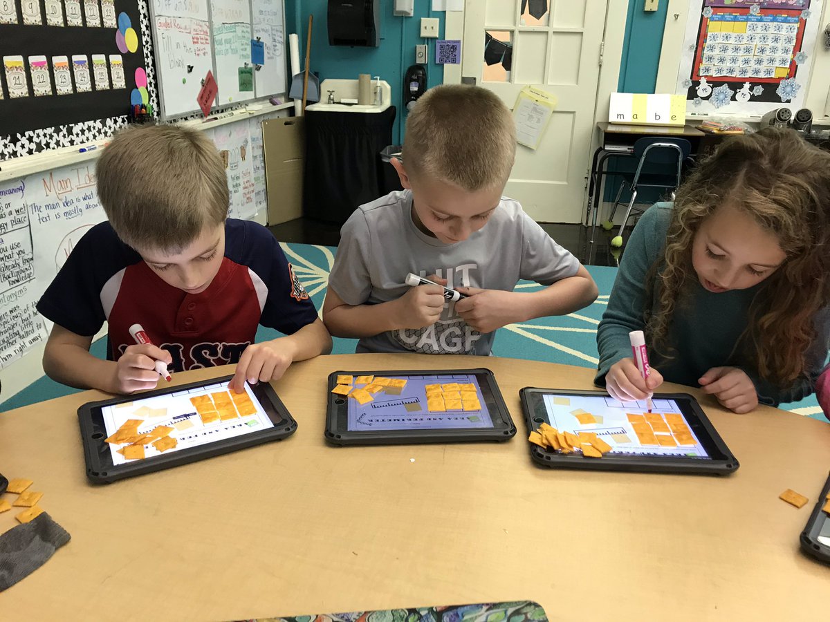 anna_allman's tweet photo. Learning area and reviewing perimeter using @cheezit during guided math! ๐ง Engaging and yummy! @JenniferWarden5 @RES_halexander #RESThinks https://t.co/DGTkWlFxUt