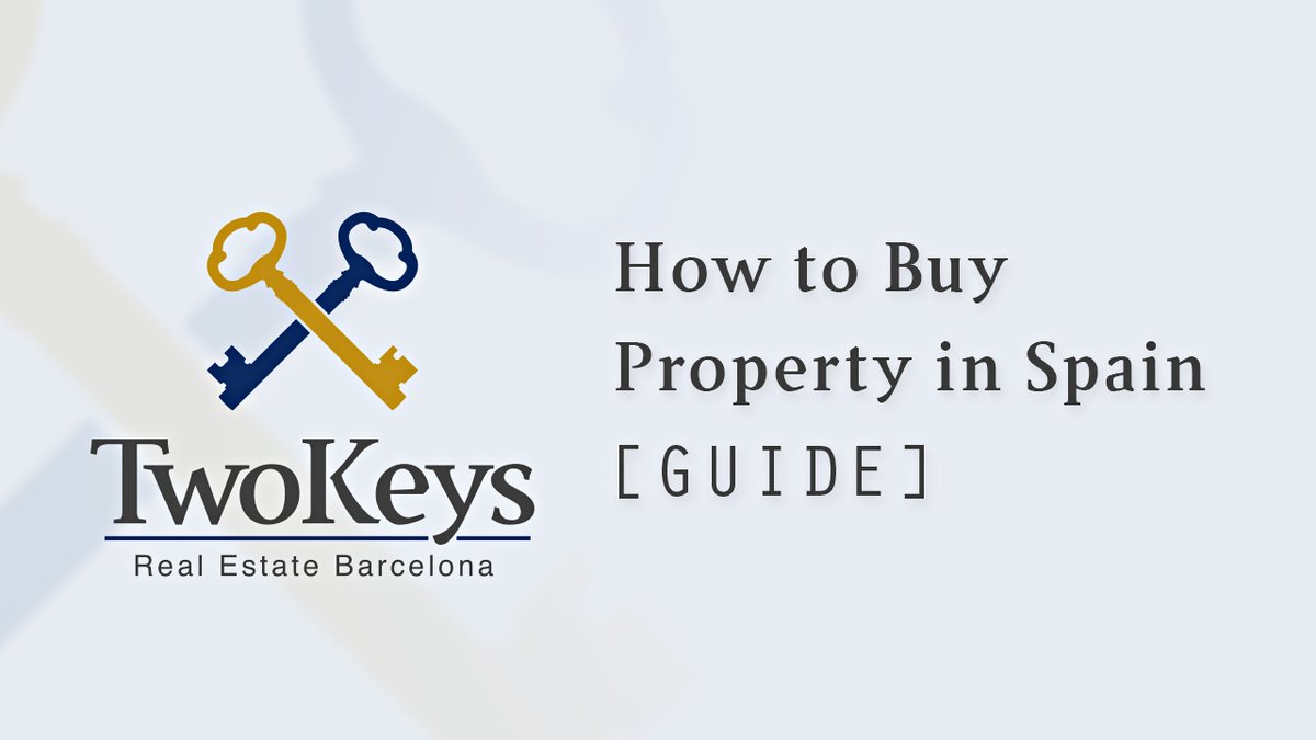 TwoKeysBCN's tweet image. You want to buy a property in Spain and don't know how? 
At TwoKeys we want to make sure you are fully informed of every step of the way. If you are a first time buyer, this guide is for you. 

…okeysrealestatebarcelona.blogspot.com/2019/01/genera…