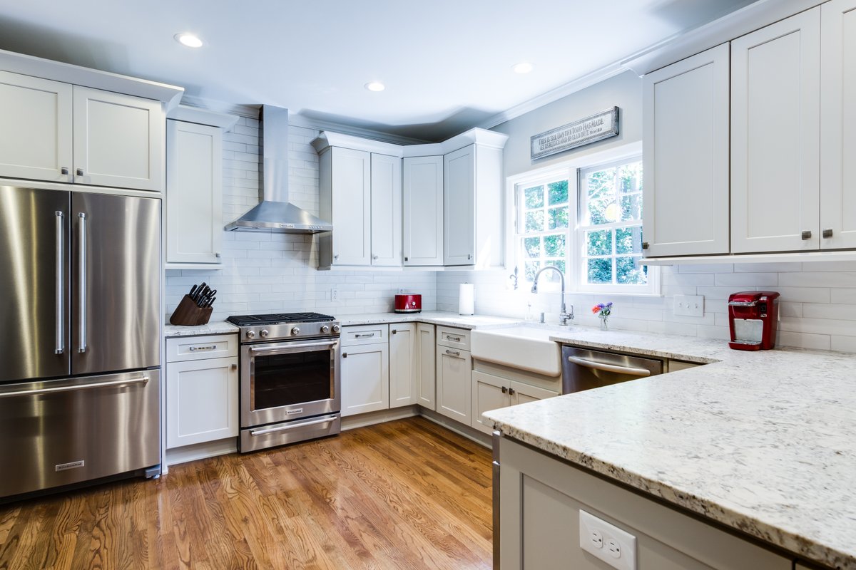 Transforming traditional into transitional!
.
.
.
 #BuiltByRanneyBlair #DesignedForLivingBuiltForLife  #atlantaremodeling #nariatlanta #nari #kitchenremodel #kitchenrenovation #transitionalkitchen