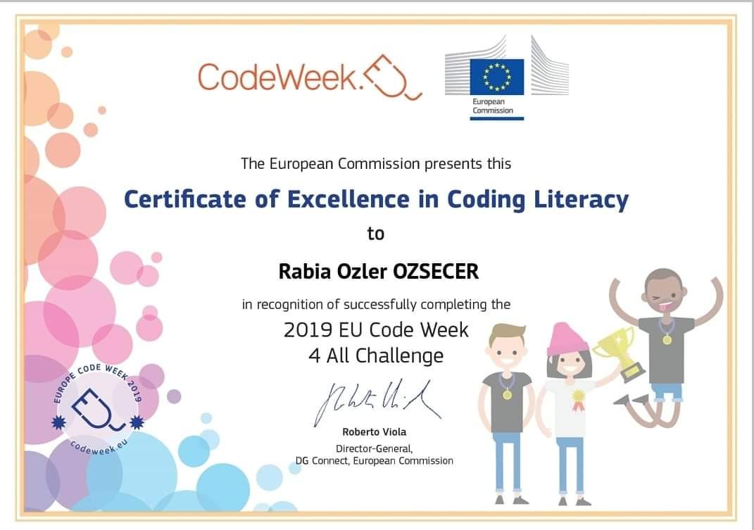 rozpaoz's tweet image. 2019CodeWeek4AllChallenge
#code 
#codeweek4allchallenge
@tretwinning 
@izmir_etwinning 
@Karsiyaka_MEM 
@izmir_etwinning 
@izmir_mem_arge 
@izmirmemstem
