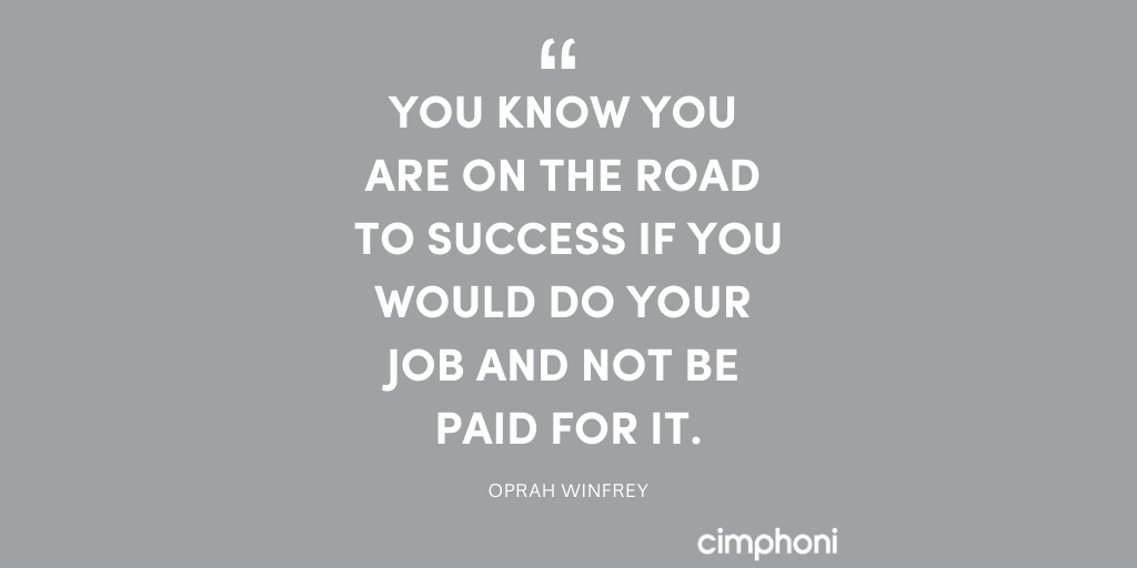 CimphoniRick's tweet photo. You know you are on the road to success if you would do your job and not be paid for it. - Oprah Winfrey #MotivationalMonday https://t.co/7vDtaHCUof