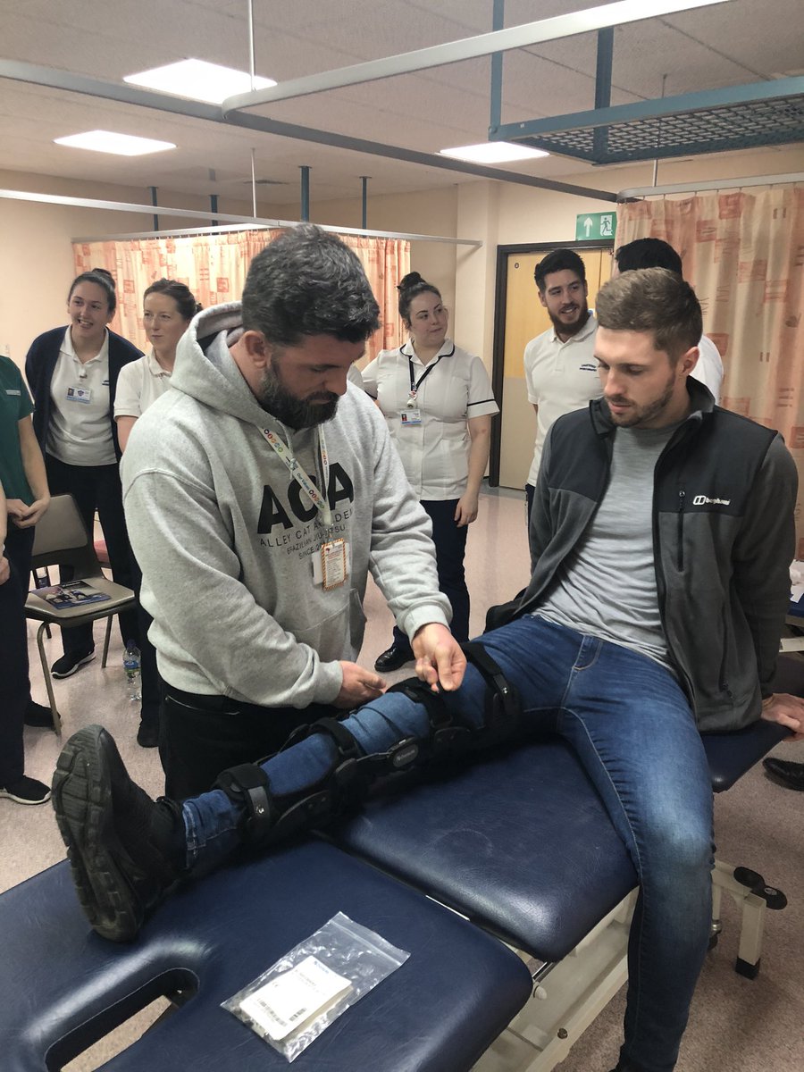 Excellent inservice training with <a href="/OssurCorp/">Össur</a> learning about their new rebound and offloader knee braces. They have lots of great webinars of their website too... have a look - ossur.co.uk/ossur-webinars #alwayslearning #pclinjuries #physio #rehab <a href="/LancsHospitals/">Chorley & Royal Preston</a>