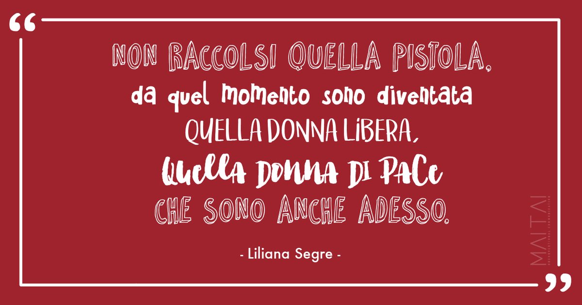 MaiTaiAgency's tweet photo. Grazie Liliana Segre, grazie per la tua testimonianza, per la tua saggezza, per i tuoi insegnamenti. Grazie per aiutarci a non dimenticare.

#giornatadellamemoria #LilianaSegre #Shoah #27gennaio https://t.co/0FMXCHtf3F