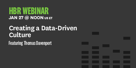 HarvardBiz's tweet photo. Tom Davenport will describe the problem, the implications, and the solutions to the data-driven culture issue, and will present detailed examples of the firms making definite progress toward that goal. Join us today for #HBRwebinar https://t.co/W6hOJTZov9. https://t.co/BITln6b8zE
