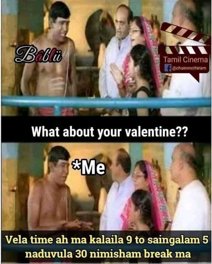 RislyRauff's tweet photo. Valentine's Day Parithabangal 😷😷 https://t.co/SxbMlP6gf3