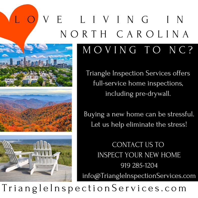 LlcTriangle's tweet image. We love #livinginNC and if you are planning to #movetoNC we can help make the move easier! Hit us up and make us part of your big move! #triangleinspectionservices #Raleigh  #wakecounty #homeinspector #northcarolina