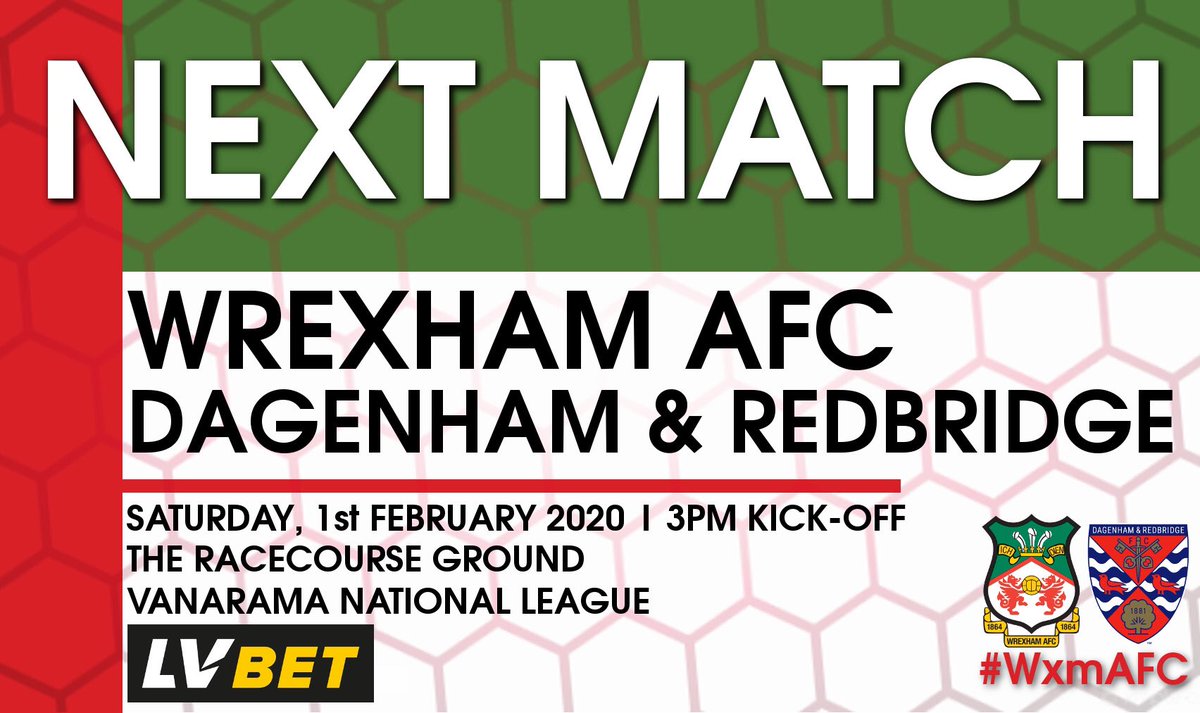 Wrexham AFC (@wrexham_afc) on Twitter photo β½οΈ NEXT MATCH
π <a href="/Dag_RedFC/">Dagenham & Redbridge</a>
π @My_Racecourse
π
Saturday, 1st Feb.
β° 3pm Kick-off
π <a href="/TheVanaramaNL/">Rocco π²πΈ</a>
π wxmafc.uk/2O3P8kv
π΄βͺοΈ #WxmAFC β½οΈ NEXT MATCH
π <a href="/Dag_RedFC/">Dagenham & Redbridge</a>
π @My_Racecourse
π
Saturday, 1st Feb.
β° 3pm Kick-off
π <a href="/TheVanaramaNL/">Rocco π²πΈ</a>
π wxmafc.uk/2O3P8kv
π΄βͺοΈ #WxmAFC