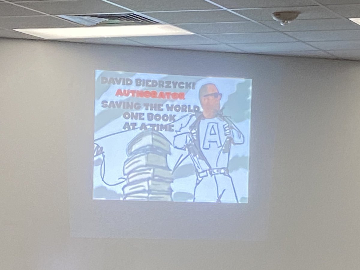 We are loving David Biedrzycki at Creech Elementary. #creechpride #kisdlibrarians