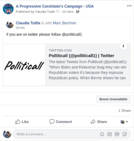 ClaudiaTuttle54's tweet photo. Please follow @polliticall1 A progressive news source who speaks truth. https://t.co/TQzrXFMZCn
