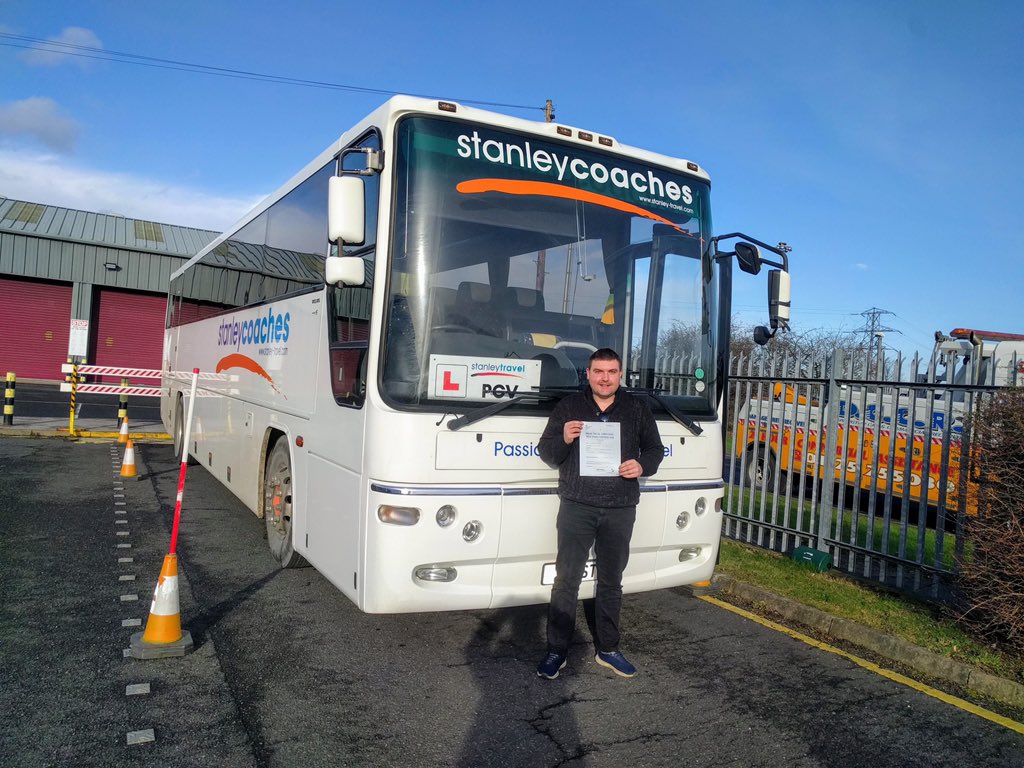 stanley_travel's tweet photo. Well done Chris, a great start to the week with a straight pass at #Darlington this morning! #dvsa #drivingtest #pass #learntodriveabus #success #lovedriving
@VolvoBusUK @Plaxtoncoach https://t.co/sbrZeMan8l