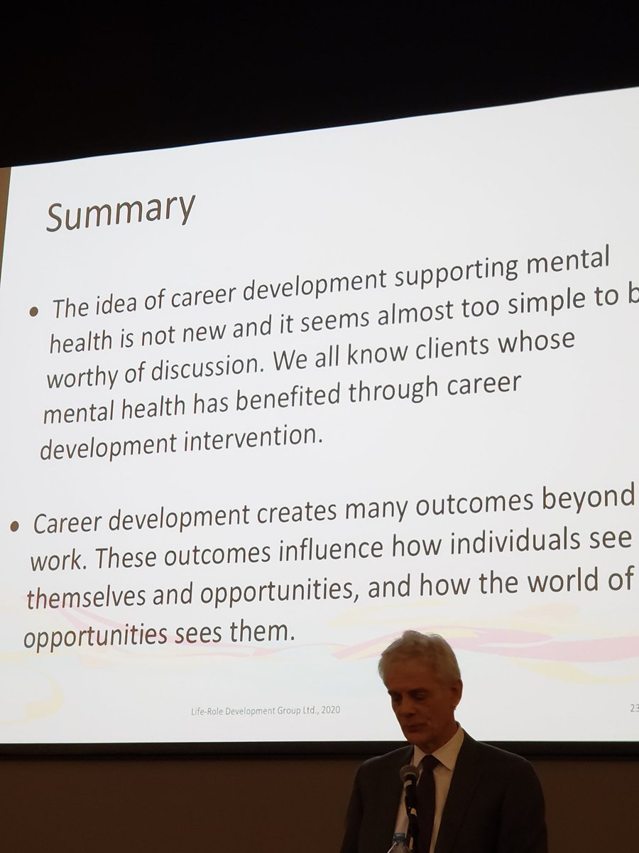 lovetolearnCA's tweet image. Career development creates  hope - a mental health outcome -  without even talking about hope. By changing clients' perceptions &amp;amp; how they see the world, the world sees them differently.  #Careerdev bolsters capacity to cope with important demands long term. #Cannexus20 @liferole