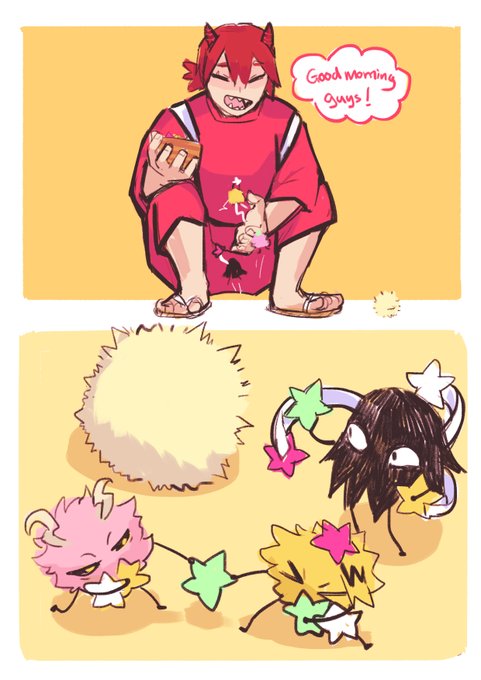 ...he kinda looks like a soot sprite doesn't he?

#kiribaku 