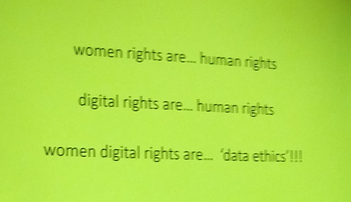 Women's rights are human rights. Digital rights are human rights. Women's digital rights are..."data ethics"?!