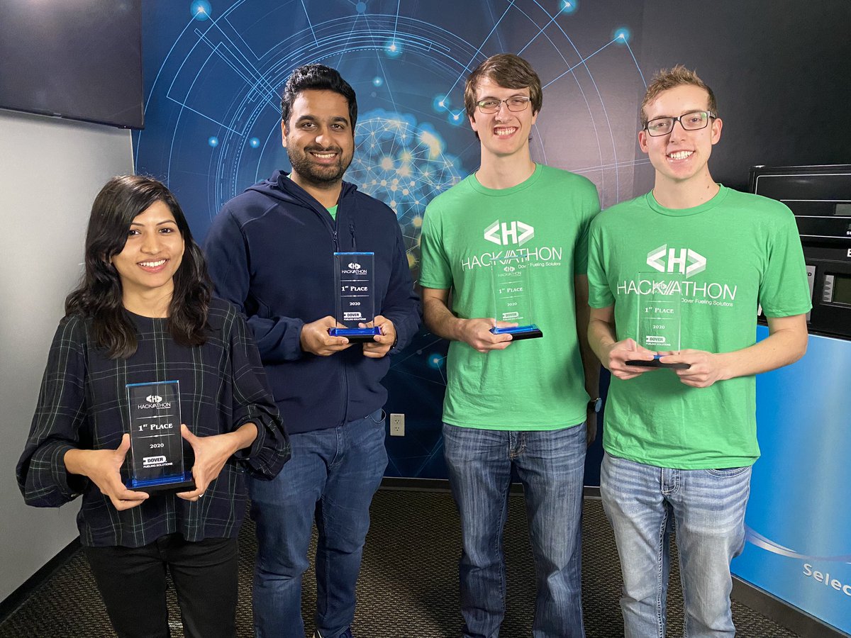 DoverFS's tweet photo. CONGRATULATIONS to the winning team of this weekend’s #DFSHackathon! Thank you @TexasMSPrograms and @UTexasMcCombs for your continued partnership, and thank you to all the students who participated! You inspire us. #DoverFuelingSolutions #Hackathon #TXMS #WhyMcCombs #Partnership https://t.co/dzvLRIlITj