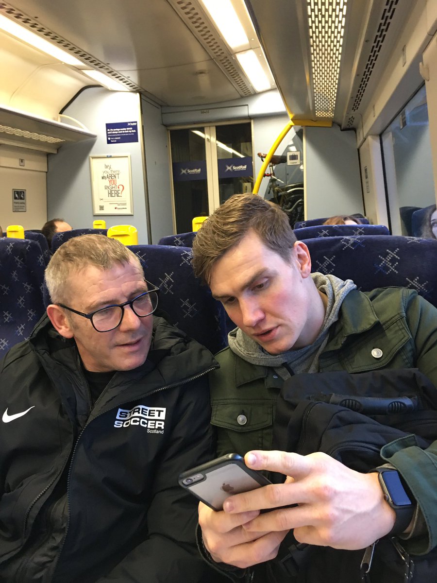 SSS_Ally's tweet photo. Returning from a great day in Stirling with @mick_StreetSoc &amp; @rossflockhart Thanks to all and especially @VolScotland and @ScotRail https://t.co/TIdVxo4rf4