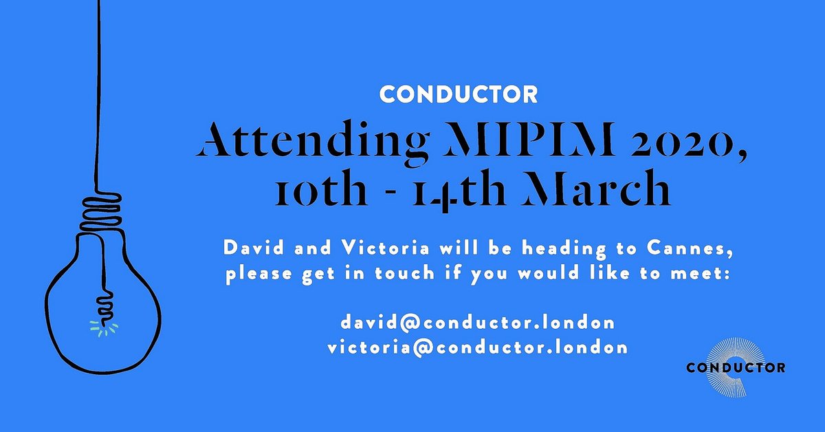ConductorLondon's tweet photo. It's that time of year again... Who else is going to #MIPIM? Reach out if you would like to meet with the Conductor team to hear more about what we do, and how we can help your places or spaces #thrive.@mipimworld #MIPIM2020 #MIPIMmeetup #Cannes #France #mipimworld https://t.co/9eZOpRBSTG