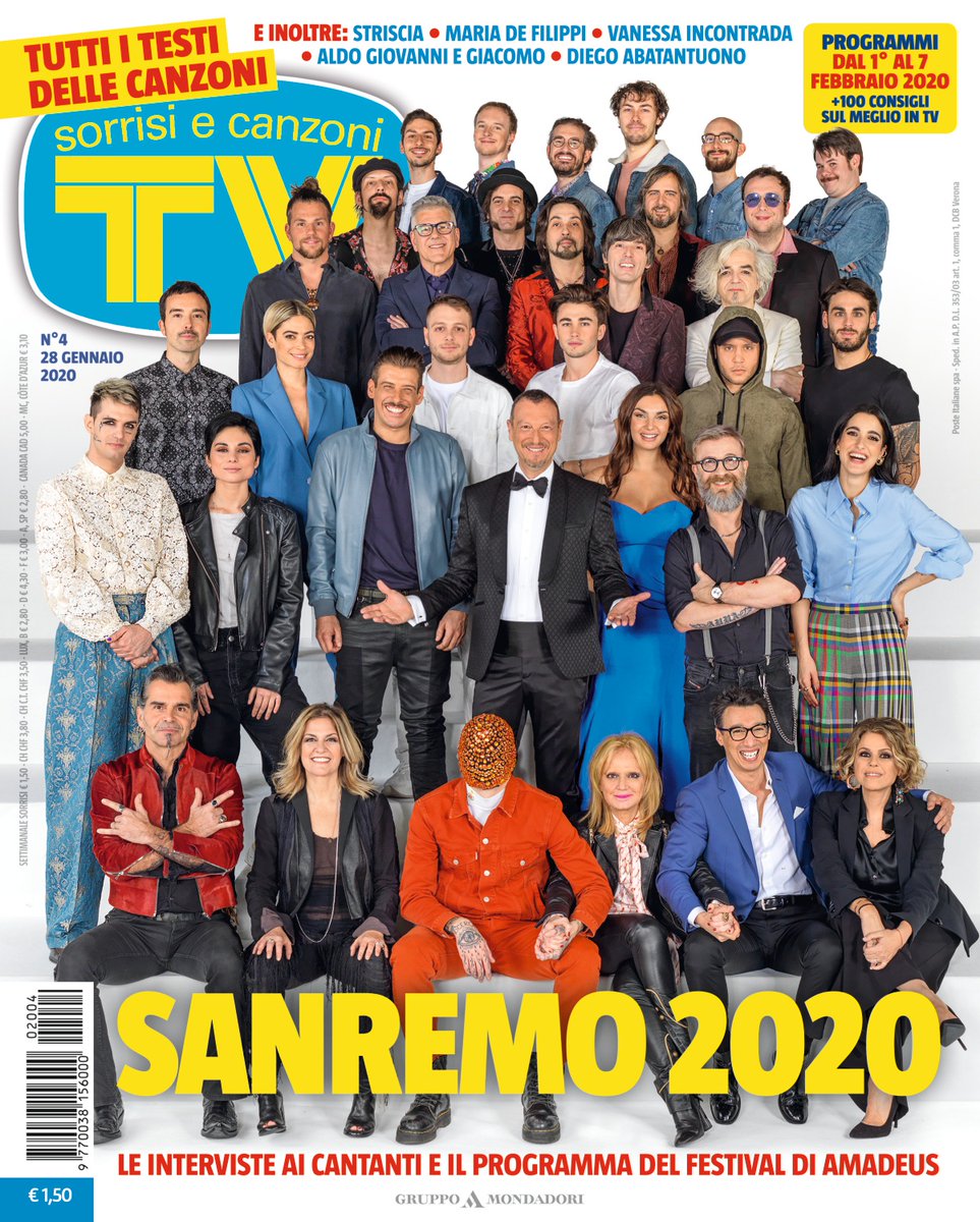 Dal 28 gennaio in edicola! #Sanremo2020