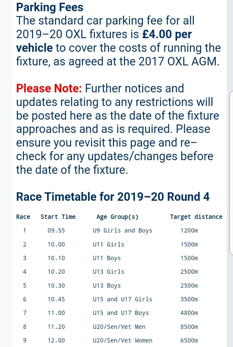 SwindonHarriers's tweet photo. Round 4 of the Oxford mail xc league happening Sunday 2nd February, any questions please speak with your team manager. Let's make it a #blackandwhite event, if you can't run can you help marshall or support #itwouldbe #greattoseeyou https://t.co/uZymiTv1cP