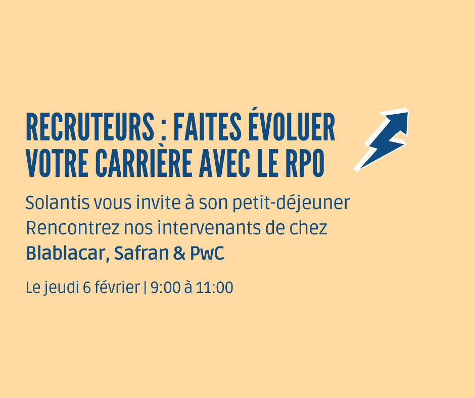 SolantisCabinet's tweet photo. #Event #recruteurs : COMMENT FAIRE ÉVOLUER VOTRE CARRIÈRE DE RECRUTEUR AVEC LE RPO ? Venez échanger avec nos intervenants de chez Blablacar, Pwc &amp; Safran lors de notre petit-déjeuner/workshops.❗PLACES LIMITÉES 
Inscrivez-vous ici : https://t.co/HhFXB2EeYJ
https://t.co/Gzrn03Hzza https://t.co/b9OL32IQhb