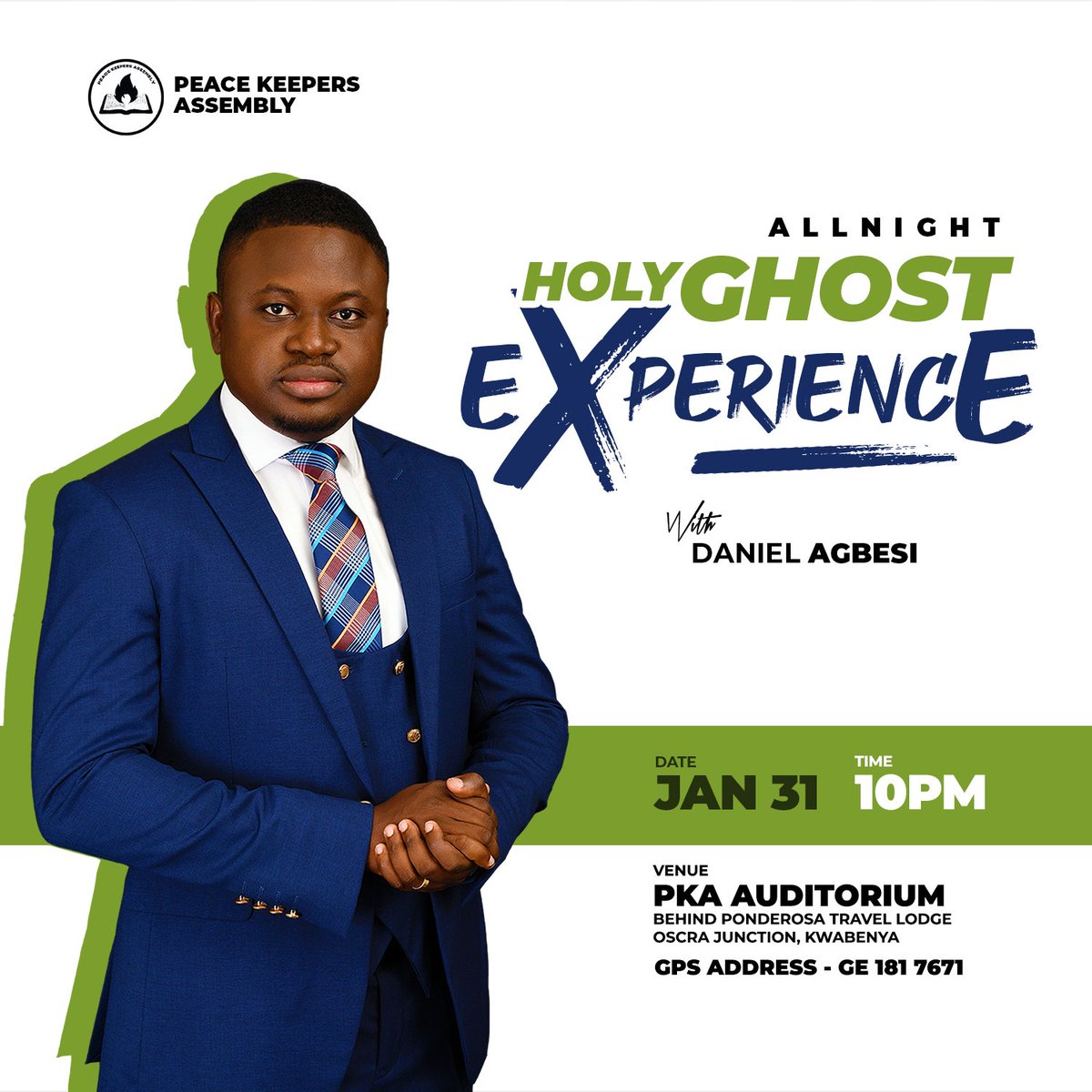 PeaceKeepersInt's tweet photo. Our first all night service of the year takes place this Friday! Its gonna be an awesome time in God's presence. Come and be blessed.
#TAHGE #PKA #Influence2020 https://t.co/DbuEgNbhgk