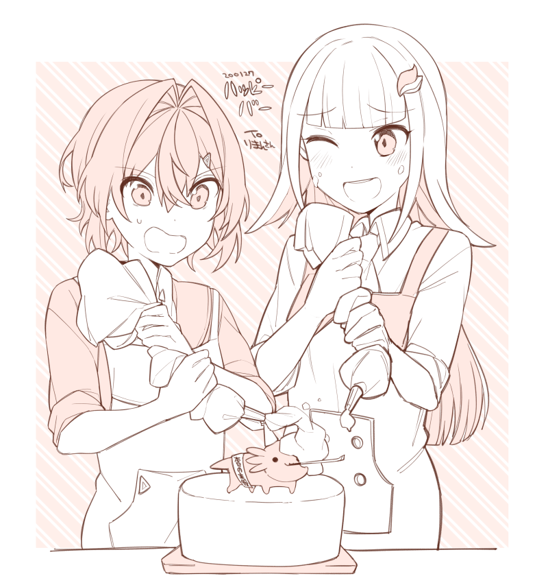 sarariman114's tweet photo. 三峯さんから誕生日絵をもらいました。みてください、これ。素晴らしすぎて言葉がでない。二人がかわヨ ケーキの上の私もかわヨ https://t.co/f9Y0BM5MgQ