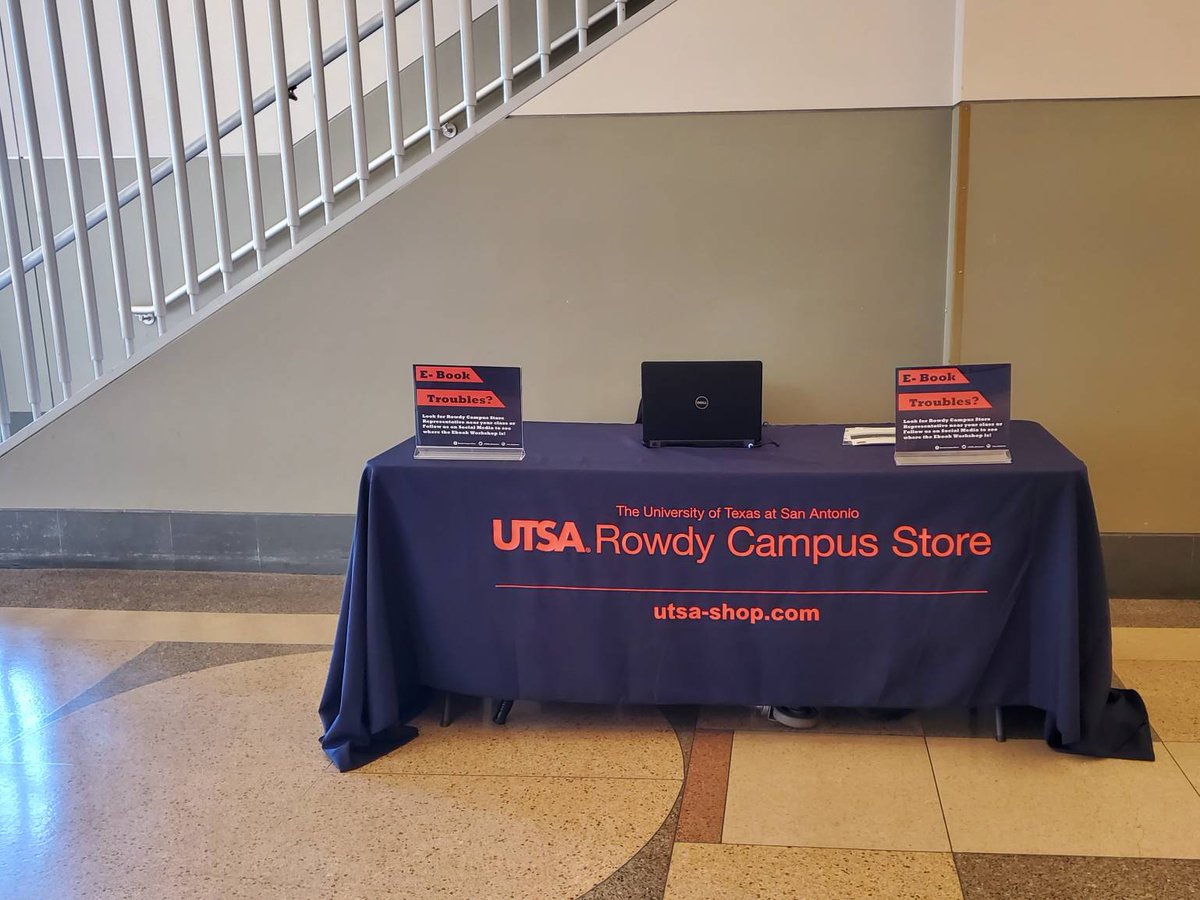 UTSA_Bookstore's tweet photo. The Ebook workshop is on the 2nd floor of the Business Building! https://t.co/jwkQq2vSUS
