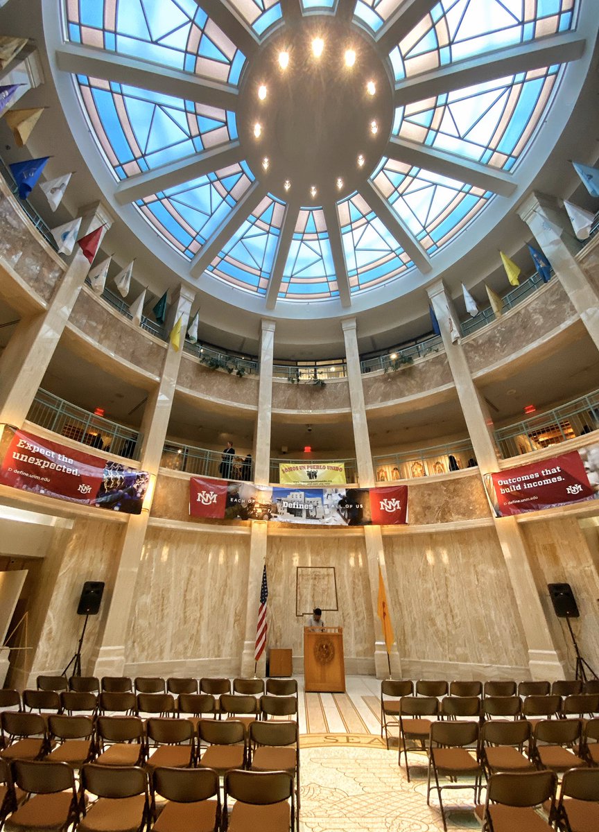 NMSenateDems's tweet photo. It’s UNM Day at the New Mexico State Capitol! Bienvenidos to all who came sporting cherry and silver in support of NM’s flagship institution. 
#golobos #UNM #cherry #silver #education #nmleg #nmpol https://t.co/lfD8V508Ew