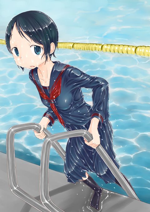 着衣水泳のtwitterイラスト検索結果 着衣水泳のtwitterイラスト検索結果