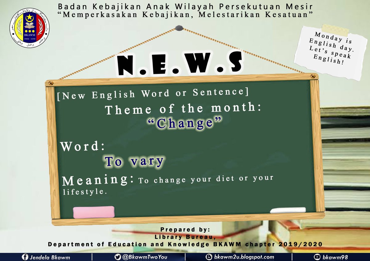 Jendela Bkawm On Twitter N E W S New English Word Or Sentence بسم الله الرحمن الرحيم السلام عليكم ورحمة الله وبركاته How Are You Today Today We Are Going To Learn One