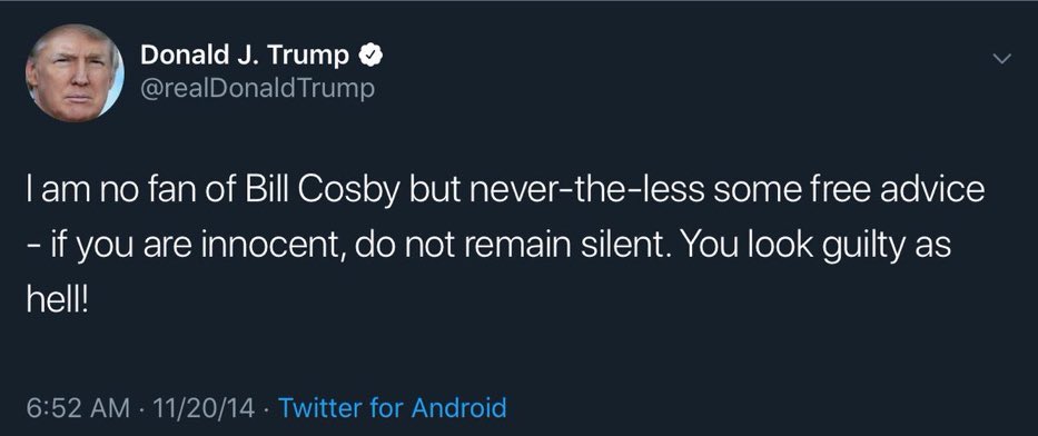 gr888shopper's tweet photo. #ReadTheManuscript
#BoltonMustTestify #TestifyMulvaney #TestifyPompeo #TestifyPence #TestifyBarr #TestifyParnas #TestifyPerry #TestifyDuffy #TestifyEisenberg
#TestifyUnderOathTrump Speak your #Truth under oath.
Isn’t that what you told Cosby to do? https://t.co/xtMKCsXczx