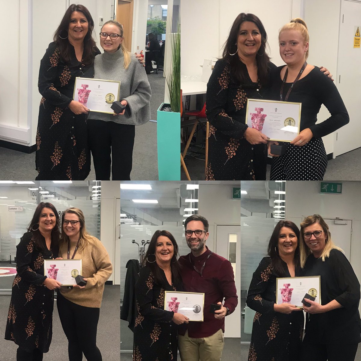 laura_croucher's tweet photo. Congrats to the fab five from Team Customer who all passed their ⁦@FragranceFDN_UK⁩ exams with flying colours! ⁦@TPSPeople⁩ ⁦@CathyFightClub⁩ @JamesHendy7⁩ ⁦@RebeccaHerd1⁩ ⁦@Karama09⁩ &amp; Rosie &amp; Nicky from CRM! 🎉 https://t.co/jd7D1xjRrj