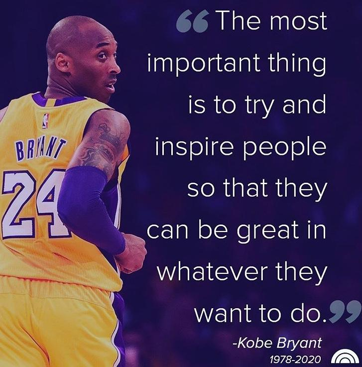 You inspired me <a href="/kobebryant/">Kobe Bryant</a> to have the epic work i have to today. We must never forget this Hero 🏀 #rip #kobe #inspire