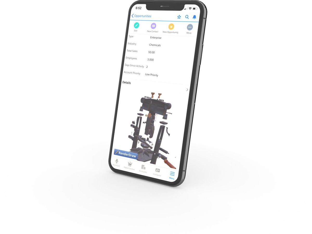 We are proud to announce a new full #3D experience on the new Salesforce Mobile app. You can now drag, pan, and zoom to give your customers a greater understanding of your products while expensing a cup of coffee. Just another step towards our goal of #3DEverywhere on #Salesforce