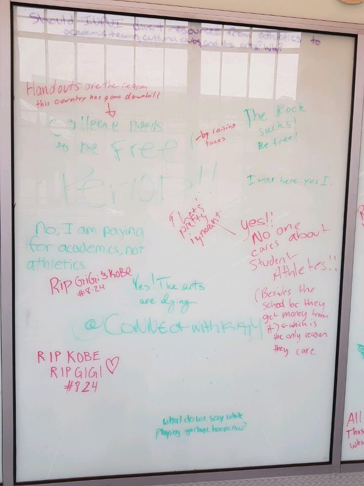 IUPUIMUN's tweet photo. We put another round of questions up at Democracy Plaza! Thank you to the Social Justice Scholars for allowing us to do this! https://t.co/FysJEEmwzP