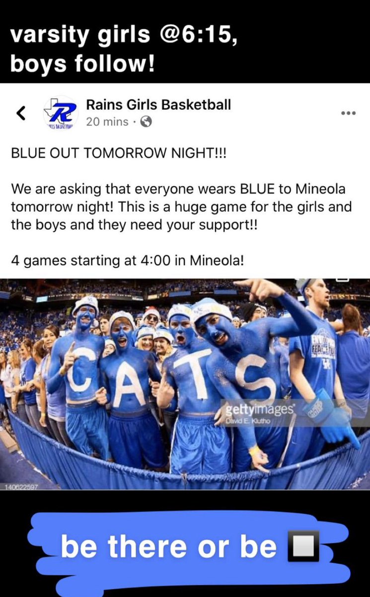 rhscheer5's tweet photo. BLUE OUT🔵 come out &amp; show your support for both girls &amp; boys tomorrow night in Mineola!! https://t.co/iInFmOIU7L