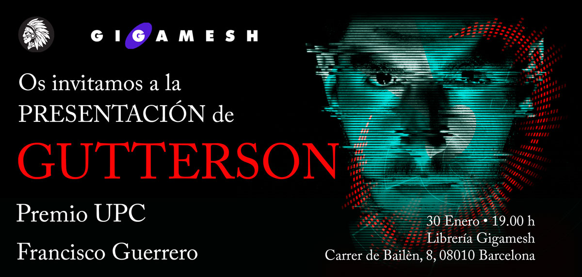 fguerrero_rd's tweet photo. Recordad: tenemos que hablar de #Gutterson | Presentación este jueves a las 19 h en @GigameshTienda | Premio UPC de Ciencia Ficción | @apachelibros @PublicacionsUPC @bcnliteratura https://t.co/BLOO5knmMK