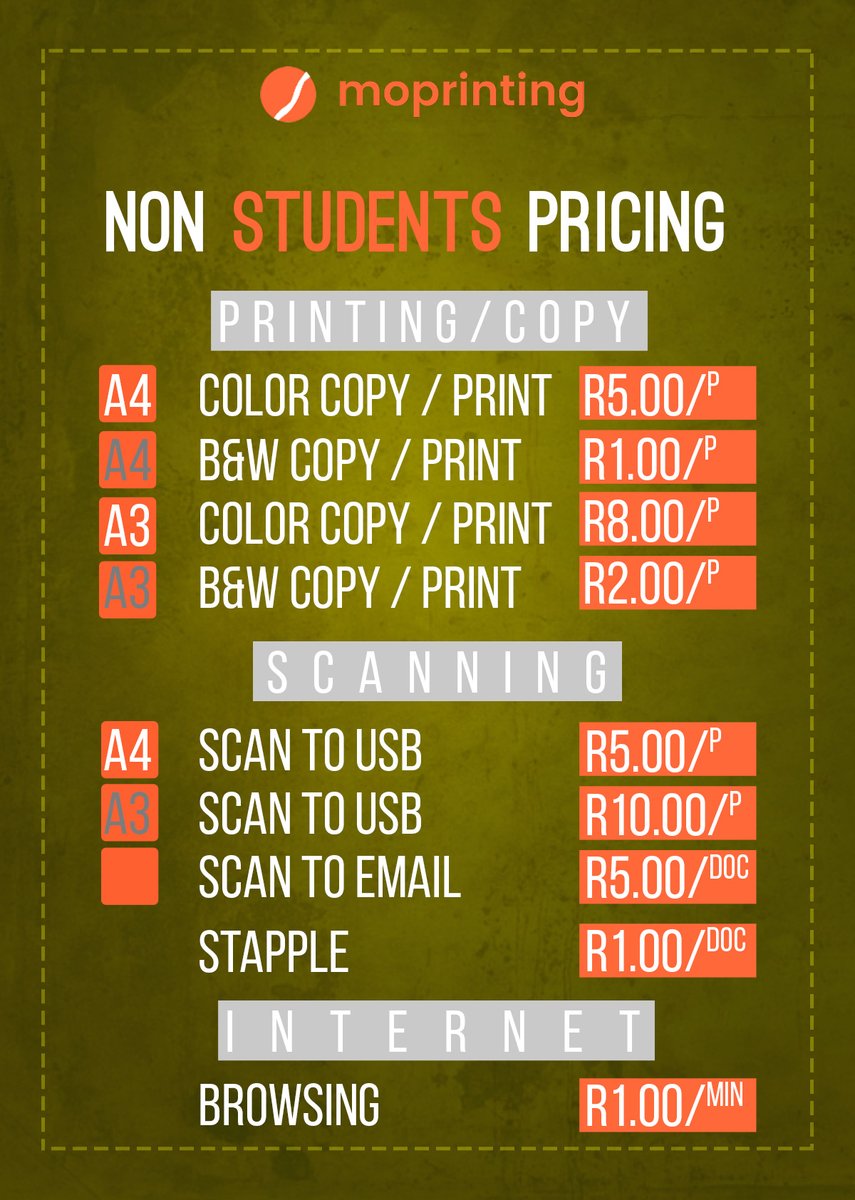 mo_printingza's tweet photo. It's a new week and we are still the cheapest on the block!! Make sure you get all your printing done by Mo Printing ! https://t.co/2bT3B5K2FI