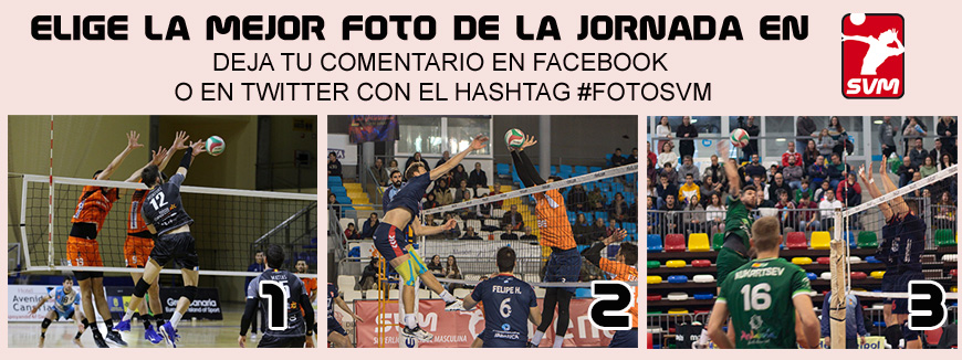 RFEVB's tweet photo. La Superliga Masculina se acerca a su momento culminante y todos los equipos están preparándose para ello. Así son las tres imágenes de ataque que luchan por ser la #FOTOSVM. Vota por tu favorita https://t.co/zVZmMJWU6r