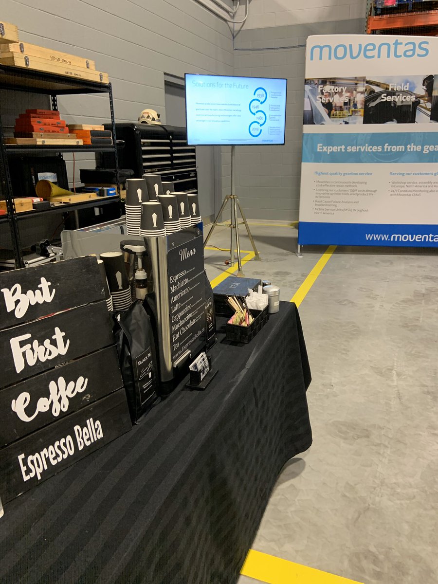 EspressoBella's tweet photo. Congratulations @moventasgears on your new location! Thanks for letting us provide our #coffee #catering service! #WheresYourWhiteTie #BeverageBranding #DrinkYourLogo #EspressoBella #Barista #Espresso https://t.co/1Uu5B7aHdF