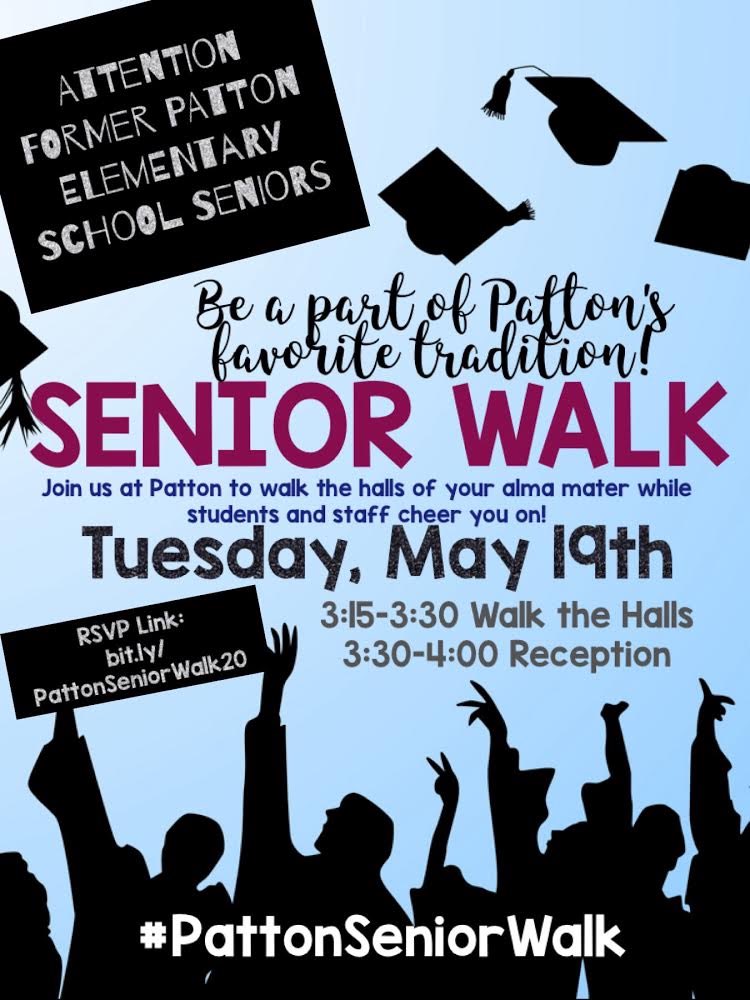 Former <a href="/AHSD25Patton/">Patton Elementary</a> seniors attending <a href="/HerseyHuskies/">Hersey High School</a> please save the date for this year’s #PattonSeniorWalk on May 19th! We can’t wait to see you!!!💙💙💙 @MrMorkert