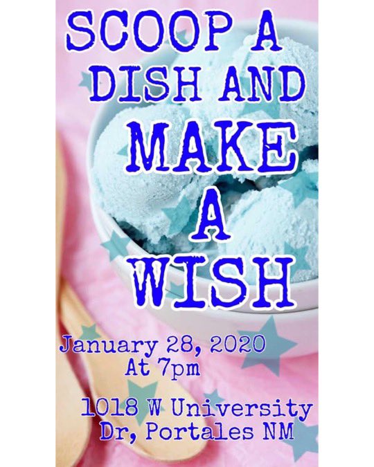 ENMUPanhellenic's tweet photo. Good morning future Greeks! Chi Omega will be hosting a scoop a dish make a wish event January 28th @7pm at the Chi O house! This is a great way to get to know about the sisterhood and eat ice cream! 😋All are welcome hope to see you there! 🍦💙 @ENMUChiOmega https://t.co/6rSBkwJurs