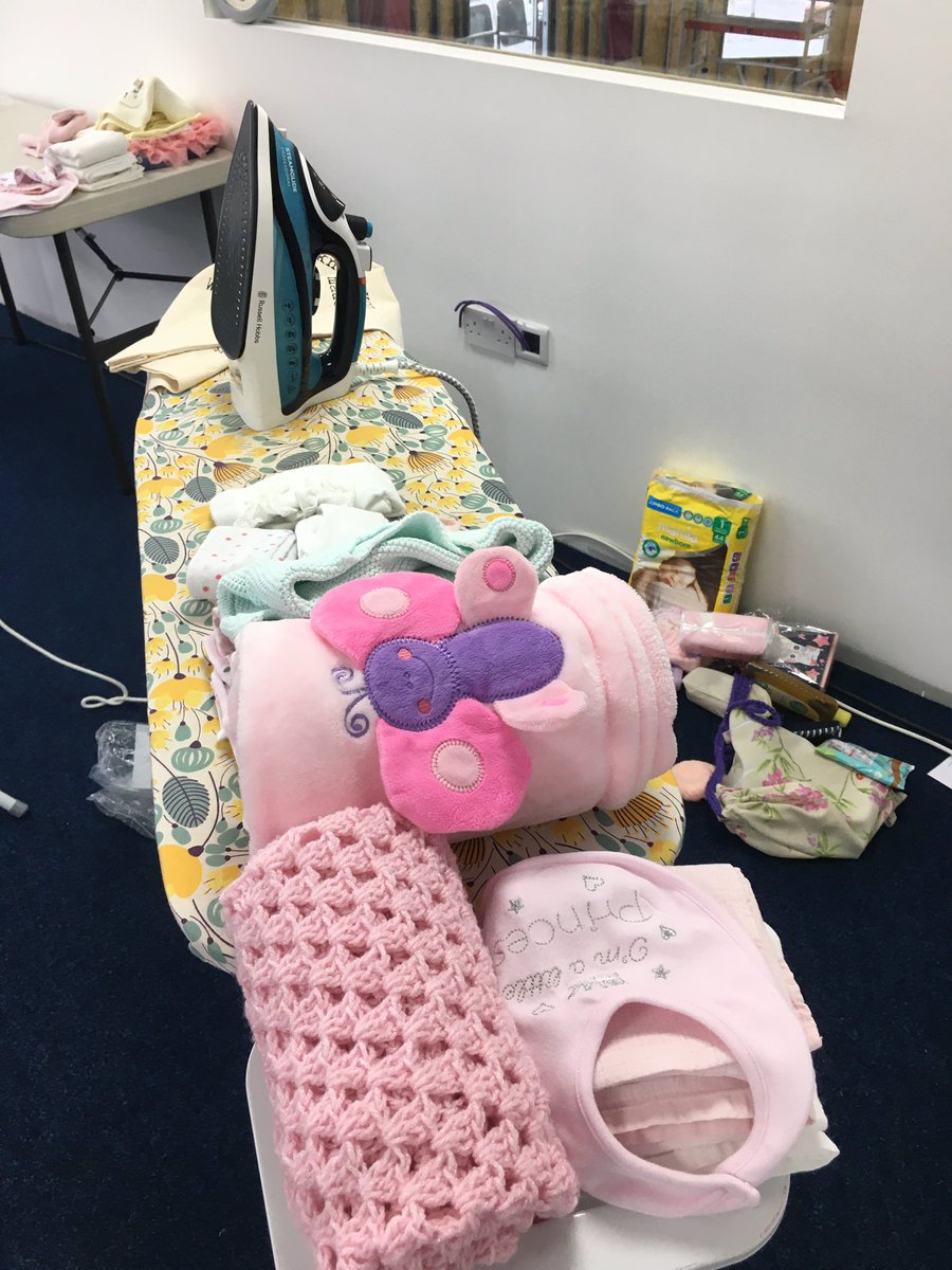 babybasicsboltn's tweet photo. A team of volunteers with an attention to excellence - stayed later to make sure this stand was assembled correctly and that donations are ironed beautifully thank you.  @boltonathome @boltonnhsft @BoltonCVS #presentationcounts https://t.co/ElsgjNAcVC