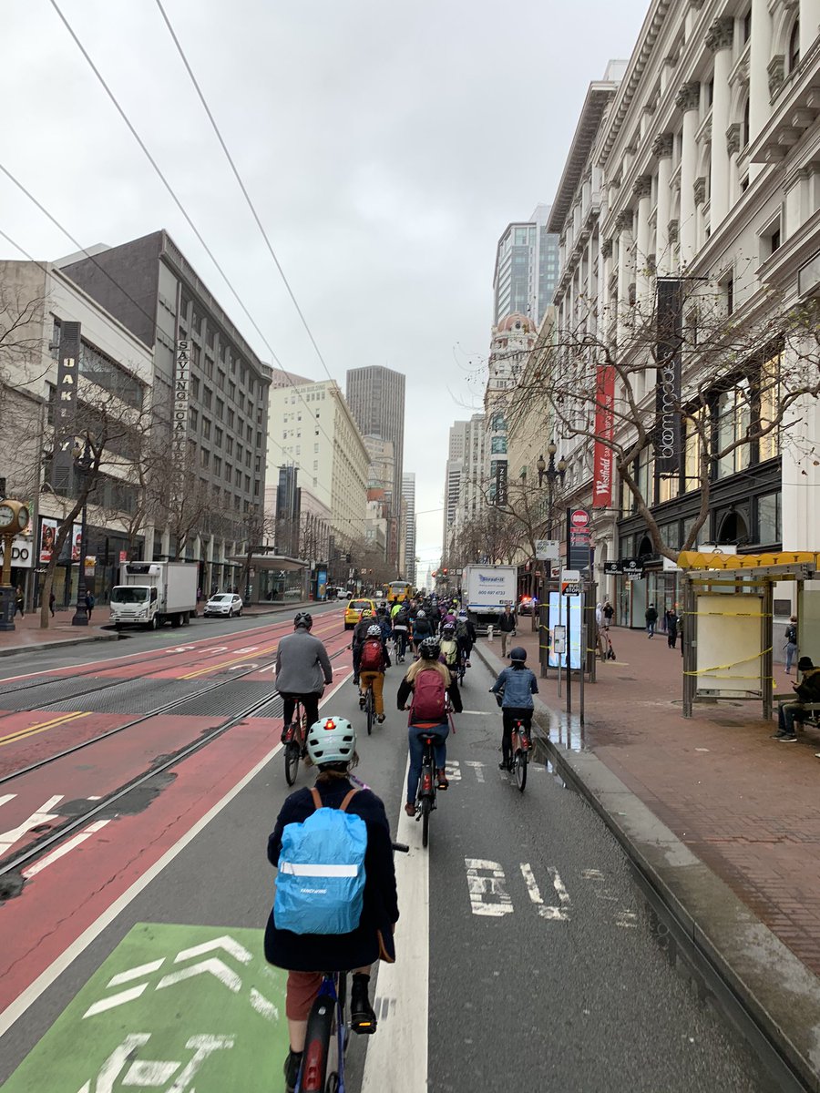 First day of car free market streets SF #bikesf