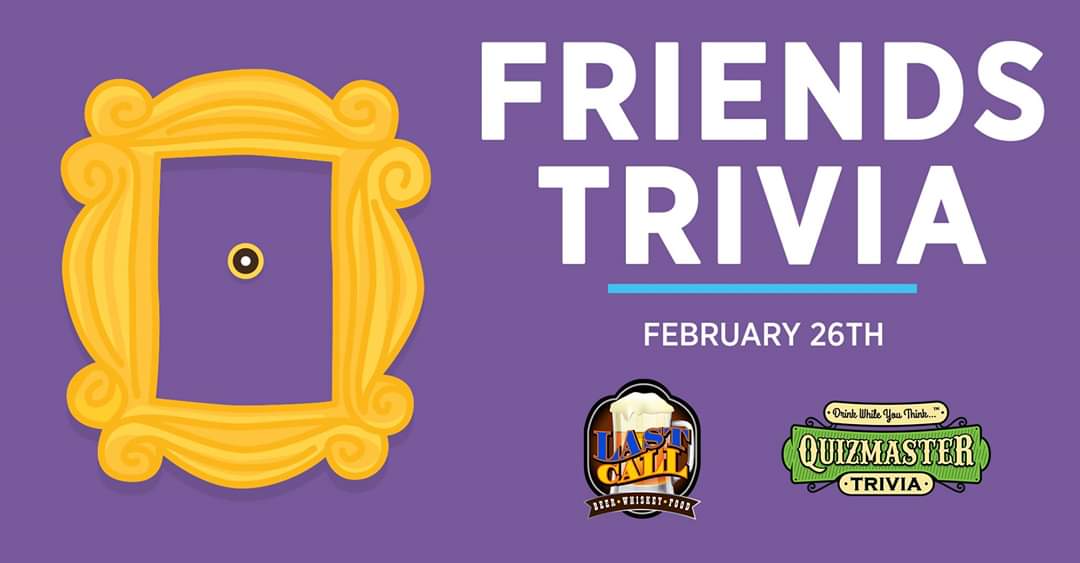lastcallmpls's tweet photo. One wrong answer and you could lose the apartment . . . we mean trivia! Time to brush up on all things F.R.I.E.N.D.S! 👫👫👫

Trivia is FREE to Play + 💰Prizes for Top Teams!!

📅: Wed, Feb 26 @ 8pm!

📌: Get all the details here 👉 https://t.co/aaOMZBvf2p

#friendstrivia https://t.co/EE8BtiDrXb
