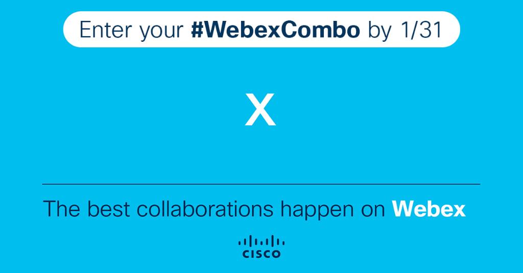 Webex's tweet photo. ๐คฉ Enter by 1/31 for a chance to win a Cisco Headset 730 Series.
Post & tag your #WebexCombo using the template below ๐ https://t.co/FHhouz3ZMq