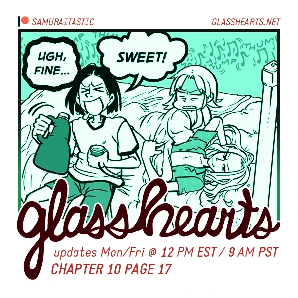 https://t.co/DhubiFMUow ? #glasshearts #webcomic | just gonna sit here and chill for a while ♪('▽`) 